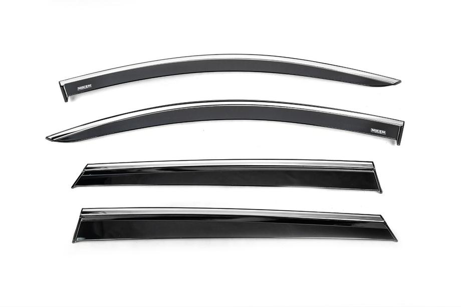 Peugeot 5008 2016-2023 Windabweiser mit Chromleiste (4 Stk., Niken) Image