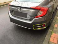 Honda Civic Sedan X 2016-2021 Abdeckungen für hintere Nebelscheinwerfer (2 Stk., Edelstahl) Foto 4