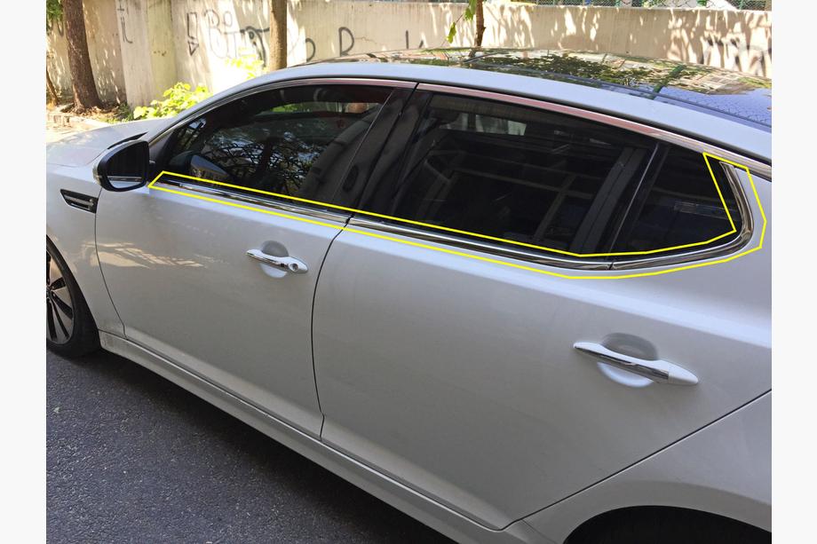 Kia Optima 2010-2016 Fensterunterkante Chromleisten (6 Stk., Edelstahl) Image
