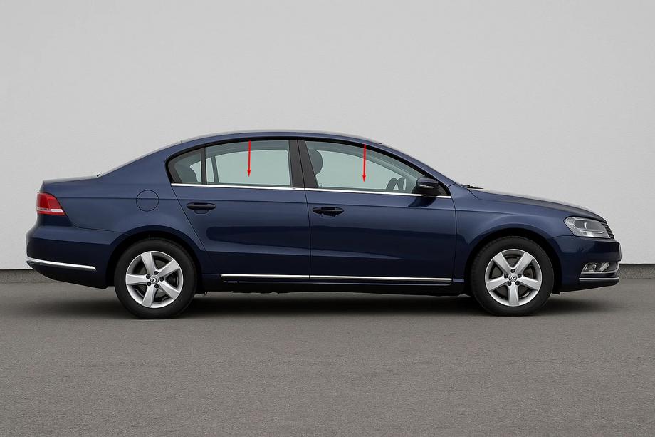 Volkswagen Passat B7 2012-2015 Fensterrahmen Blenden SD/SW Edelstahl Image