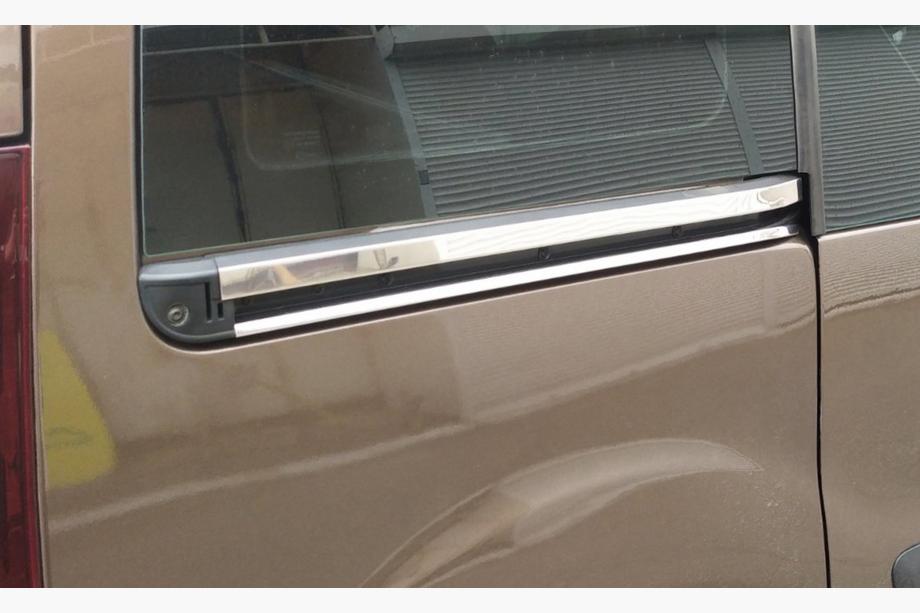 Citroen Berlingo 2008-2018 Edelstahl Zierleisten für Schiebetüren (4 Stk.) Carmos - Türkischer Edelstahl Foto 2