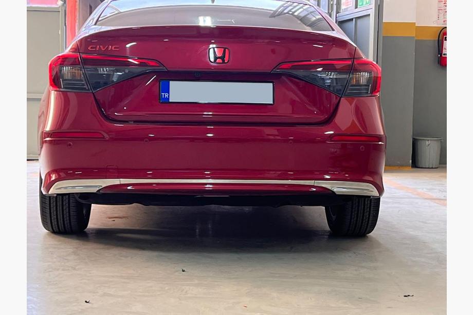 Honda Civic Sedan 2021- Heckstoßstangenschutz Edelstahl (Sedan) Image
