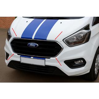 Zierleisten für Kühlergrill Stoßstange 2018+ (4 Stk., Edelstahl) Ford Custom 2013-2022 Foto 1