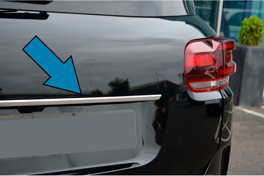 Citroen C5 Aircross 2017-2025 Chromleiste über dem Kennzeichen (Edelstahl) Image