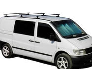 Mercedes Vito W638 1996-2003 Dachträger Querstreben schwarz Kenguru (3 Stk) Foto 1