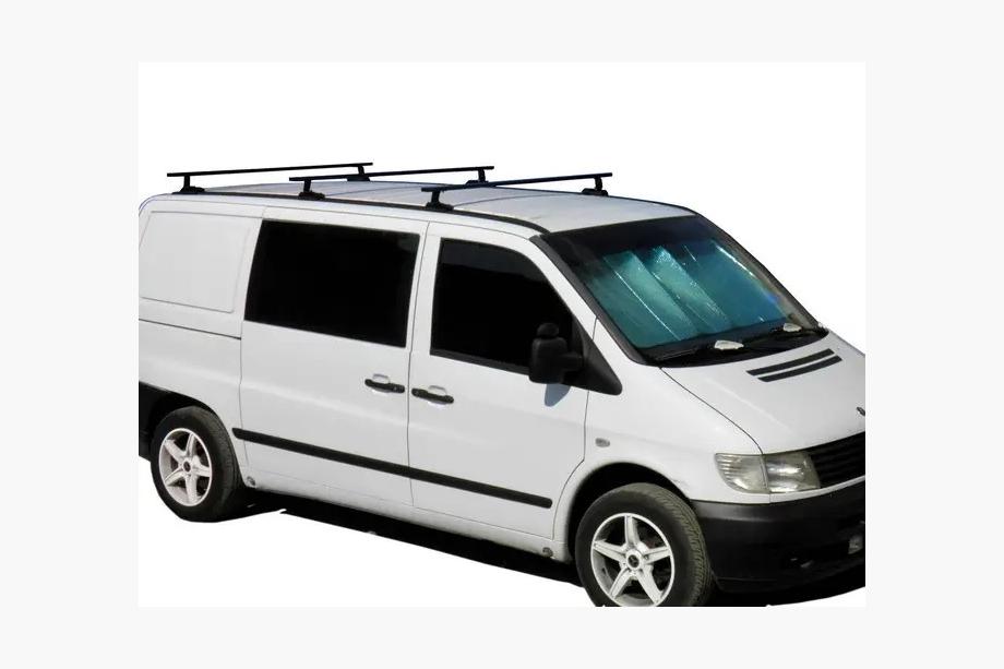 Mercedes Vito W638 1996-2003 Dachträger Querstreben schwarz Kenguru (3 Stk) Image