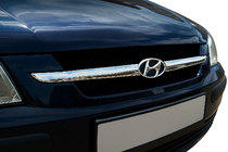 Hyundai Getz 2002- Chrom Kühlergrill Abdeckungen (2-tlg., Edelstahl) Foto 1