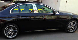 Mercedes E-class W213 2016-2023 Edelstahl Säulenabdeckungen 2020+ Foto 4