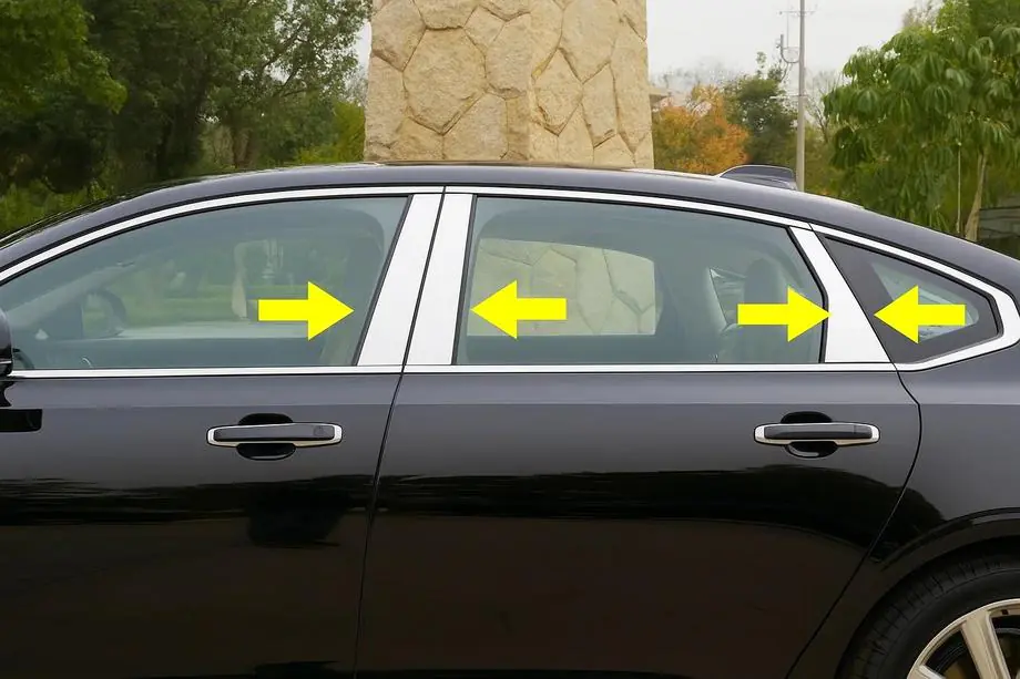 Volvo S90/V90 2016- Edelstahl Türsäulen Abdeckungen (6 Stk) Foto 1