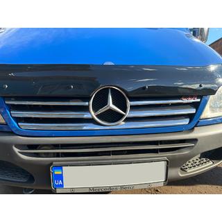 Breite Kühlergrill Blenden (2002-2006, 6-teilig, Edelstahl) Mercedes Sprinter W901/902/903/904/905 1995–2006 Foto 2